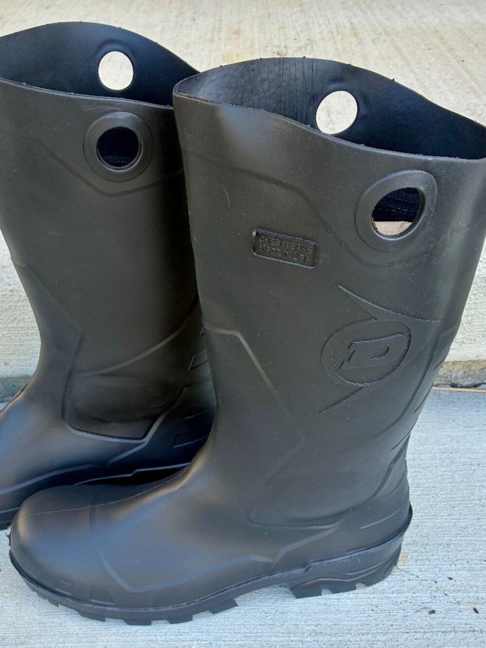 DUNLOP Rubber Boot - Knee Footwear - Waterproof/PVC - Black - Size 15 - NEW
